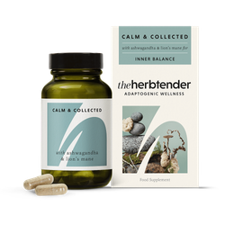 The Herbtender CALM & COLLECTED with Ashwagandha and Lion's Mane 60 Vegan Capsules