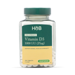 Holland & Barrett Vitamin D 1000 I.U 25ug 240 Tablets