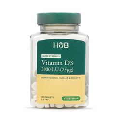 Holland & Barrett Vitamin D 3000 I.U. 75ug 120 Tablets