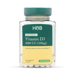 Holland & Barrett Vitamin D3 4000 I.U. 100ug 120 Tablets