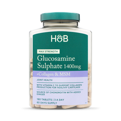 Holland and Barrett Max Strength Glucosamine Sulphate 1400mg 180 tablets