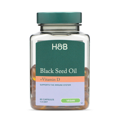 Holland & Barrett Black Seed Oil +Vit D 60 Capsules