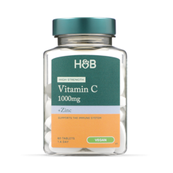 Holland & Barrett Vitamin C & Zinc 60 Tablets
