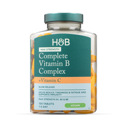 Holland & Barrett Super Strength Complete Vit B Complex + Vitamin C 120 Tablets