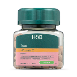 Holland & Barrett Iron & Vitamin C 14mg 180 Tablets