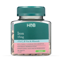 Holland & Barrett Iron + B Vits, Vit C & Minerals 15mg 180 Tablets
