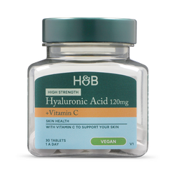 Holland & Barrett Hyaluronic Acid High Strength 120mg + Vitamin C 30 Tablets