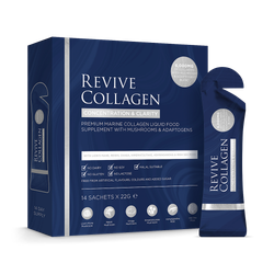 Revive Collagen Concentration & Clarity Functional Mushroom & Adaptogen Blend with 6,000mg of Type 1 Hydrolysed Marine Collagen 14 x 22g Sachets.