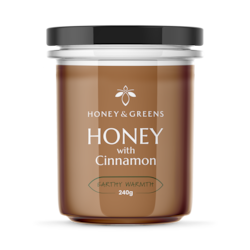 Honey & Greens Honey with Cinnamon 240g