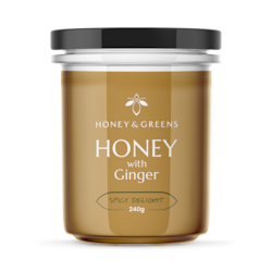 Honey & Greens Honey with Ginger 240g