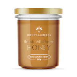 Honey & Greens British Wildflower Honey 240g
