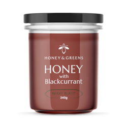 Honey & Greens Honey with Blackcurrant 240g
