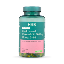 Holland & Barrett Cold Pressed Flaxseed Oil 2000mg Omega 3-6-9 90 Capsules