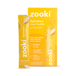 Zooki Hydration+ Liver Health, Lemon Ginger Flavour 7 Sachets