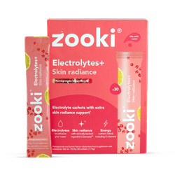 Zooki Electrolytes+ Skin Radiance, Pomegranate Flavour 30 Sachets