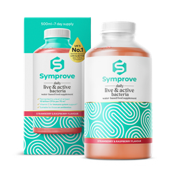 Symprove Daily Live & Active Bacteria Strawberry & Raspberry Flavour Water Based Food Supplement 500ml