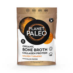 Planet Paleo Organic Bone Broth Collagen Protein Golden Turmeric 225g
