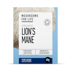 Mushrooms For Life Organic Lion's Mane  Pure Grade Extract Powder 60g