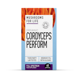 Mushrooms For Life Organic Cordyceps Perform Full Spectrum 60 Capsules