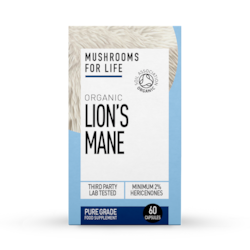 Mushrooms For Life Organic Lion's Mane Pure Grade Extract 60 Capsules