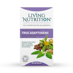 Living Nutrition Organic Fermented True Adaptogens 60 Capsules