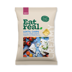 Eat Real Greek Cheese Tomato & Herb Lentil Chips 95g