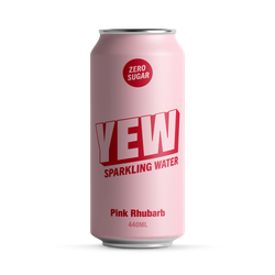 Yew Pink Rhubarb Sparkling Water 440ml