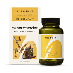 The Herbtender Rise & Shine With Ginseng & Reishi 60 Vegan Capsules