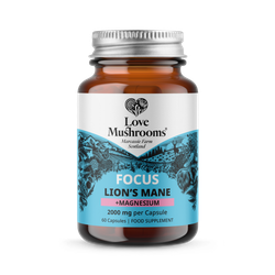 Love Mushrooms Organic Lion's Mane + Magnesium 4000mg Capsules