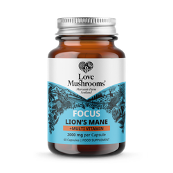 Love Mushrooms Lion’s Mane + Multi Vitamin 2000mg 60 Capsules