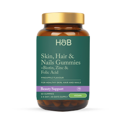 Holland & Barrett Skin Hair And Nails Vegan Pineapple Flavour 60 Gummies