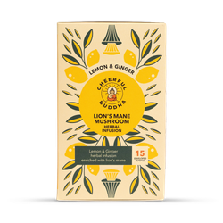 Cheerful Buddha Lion's Mane Lemon Ginger Tea 15 Tea Bags