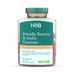 Holland & Barrett Friendly Bacteria Inulin Pineapple Orange Flavour 60 Gummies