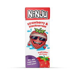 Ninju Strawberry & Blackcurrant Fruity Vitamin Water 200ml