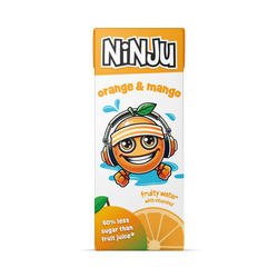 Ninju Orange & Mango Fruity Vitamin Water 200ml