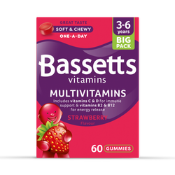 Bassetts Vitamins 3-6 Multivitamins Strawberry 60 Gummies
