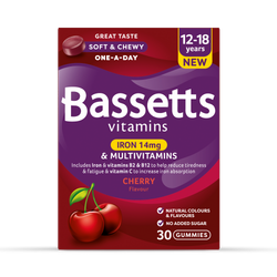 Bassetts Vitamins 12-18 Iron & Multivitamins Cherry 30 Gummies