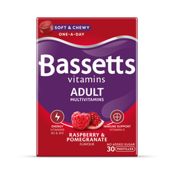 Bassetts Vitamins Adult Multivitamins Raspberry & Pomegranate 30 Pastilles
