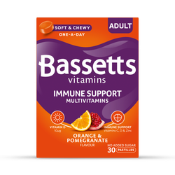 Bassetts Vitamins Adult Immune Support Multivitamins Orange & Pomegranate 30 Pastilles