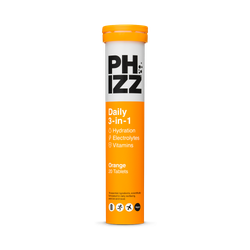 Phizz Daily 3in1 Hydration Electrolytes and Vitamins Effervescent Orange 20 Tablets