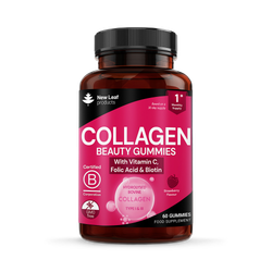 New Leaf Products Collagen Beauty Gummies with Vitamin C, Folic Acid & Biotin