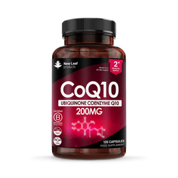 New Leaf Products CoQ10 Ubiquinone Coenzyme Q10 Capsules 120 capsules
