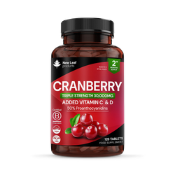 New Leaf Products Cranberry Vitamin C & D Tablets 120 tablets