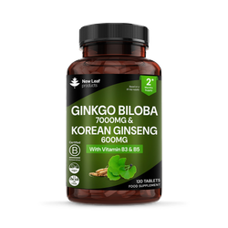 New Leaf Products Ginkgo Biloba, Korean Ginseng Tablets 120 tablets
