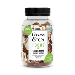 Grass & Co. FOCUS Lion's Mane Lemon & Elderflower 5000mg 60 Gummies