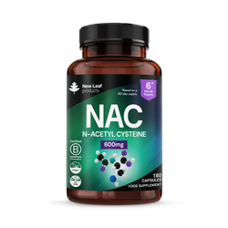 New Leaf Products NAC N-Acetyl-Cysteine Capsules 180 capsules