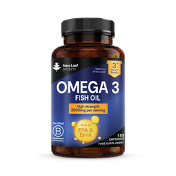New Leaf Products Omega 3 Fish Oil Softgel Capsules 180 softgels