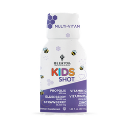 BEE&YOU Propolis Elderberry Strawberry Juice Shots for Kids 50ml*12