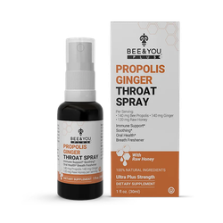 BEE&YOU Propolis Raw Honey Throat Spray  with Ginger 30ml