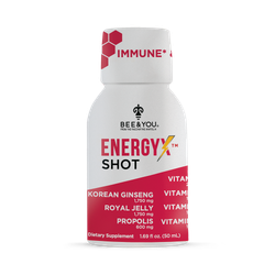 BEE&YOU Energy-X Royal Jelly Red Ginseng Propolis Raw Honey Shots for Adult  50ml*12
